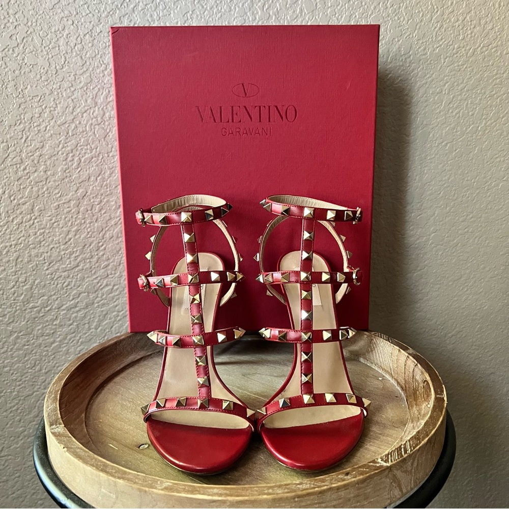 AUTHENTIC | Valentino Rockstud 105mm Caged Leather High-Heel Sandals